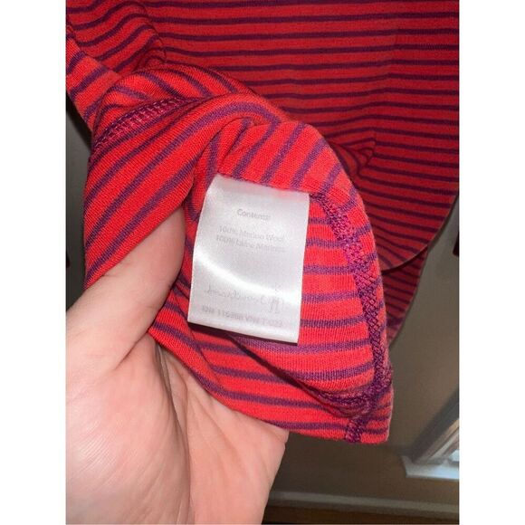 Smartwool Women's Persian Red Mid Weight Pattern Stripe Long Sleeve 1/4 Zip S - Picture 5 of 5